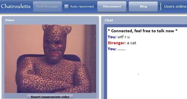 This guy is probably the least scary thing on ChatRoulette