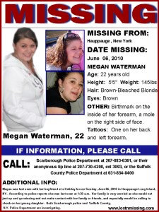 Megan Waterman missing flier.