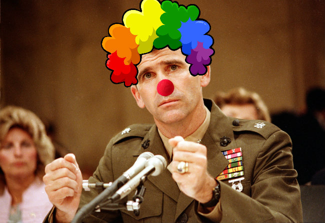 NRA President Oliver North is an assclown (blames school shootings on Ritalin)